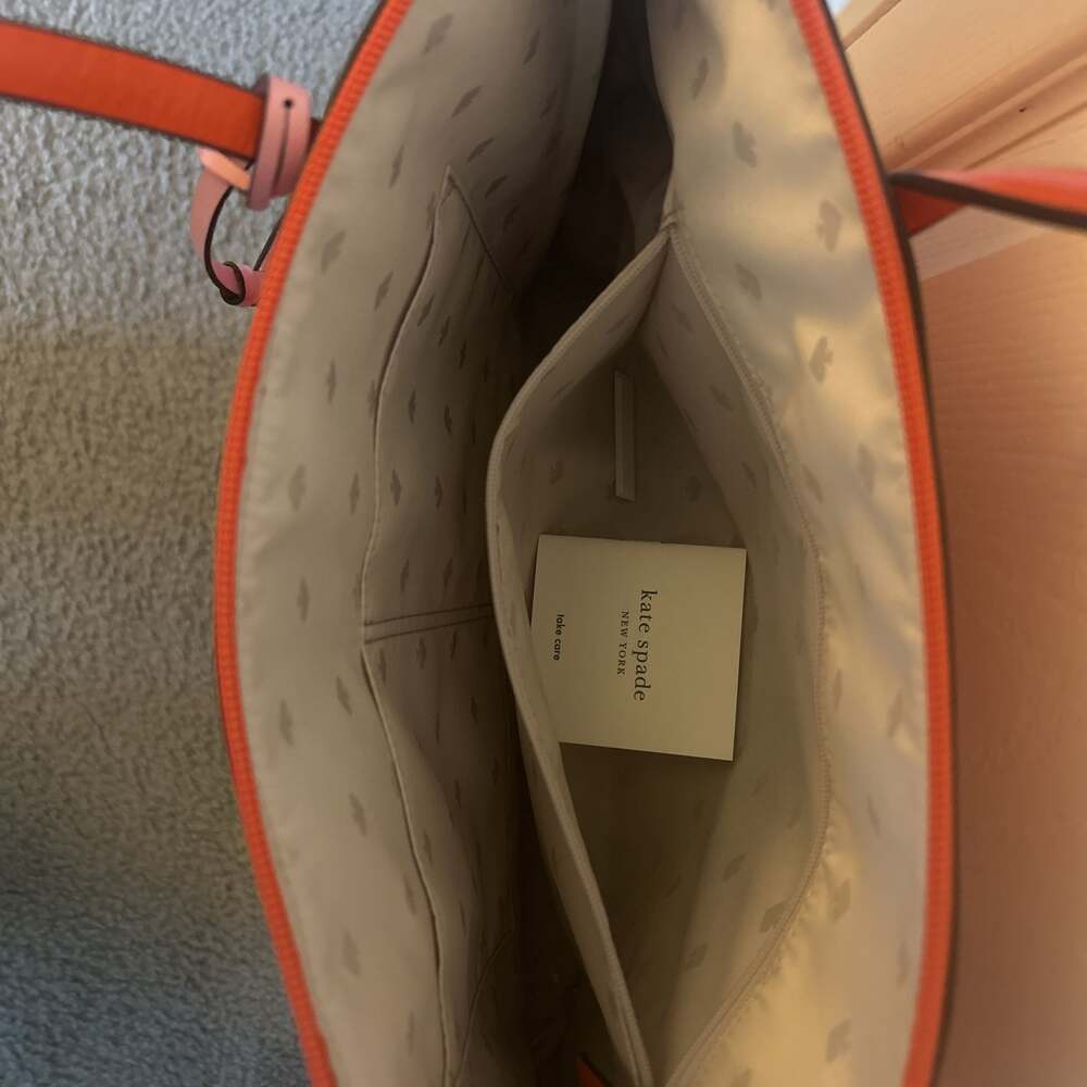 Kate Spade New York Red Orange Tote Bag - Picture 2 of 11